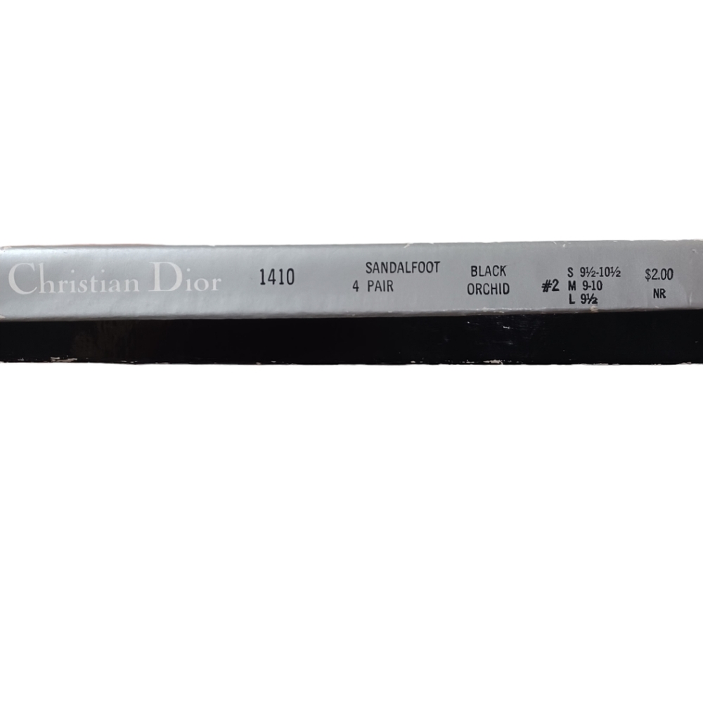 CHRISTIAN DIOR Vintage pantyhose stockings Black Orchid #2 1410 4 pairs - Picture 3 of 6
